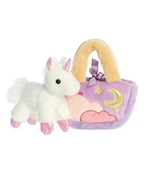 Aurora Small Pastel Clouds Unicorn Fancy Pals Fashionable Plush Toy White 7"