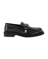Karl Lagerfeld Paris Men's White Label Box Leather Moc Toe Loafers
