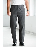 KingSize Big & Tall Relaxed Fit Wrinkle-Free Full Elastic Plain Front Pants