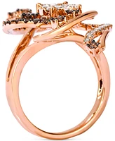 Le Vian Crazy Collection Chocolate Diamond & Nude Diamond Swirl Statement Ring (1