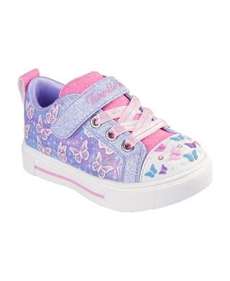 Skechers Toddler Girls' Twinkle Toes: Sparks - Ombre Flutter Stay-Put Light-Up Casual Sneakers from Finish Line