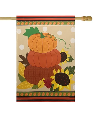 Northlight Pumpkins and Sunflowers Autumn Harvest House Flag 28" x 40"