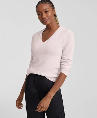 Charter Club 100% Cashmere Women's V-Neck Long-Sleeve Sweater, Created for Macy's