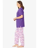 Dreams & Co. Women's Graphic Tee Pj Set