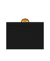 Possini Euro Design Judith Mid Century Modern Glam Luxury Table Lamp 28.75" Tall Gold Black Fabric Rectangle Shade Decor for Living Room Bedroom House