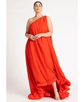 Eloquii Plus Dramatic Ruffle Gown