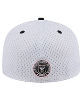 New Era Men's White Inter Miami Cf Throwback Mesh 59FIFTY Fitted Hat