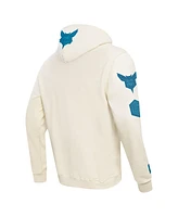 Pro Standard Men's Cream Charlotte Hornets Triple Tonal Dk Pullover Hoodie