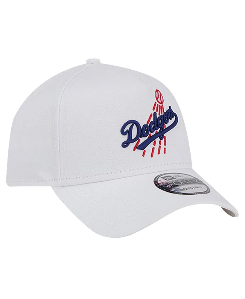 New Era Men's White Los Angeles Dodgers Tc A-Frame 9FORTY Adjustable Hat