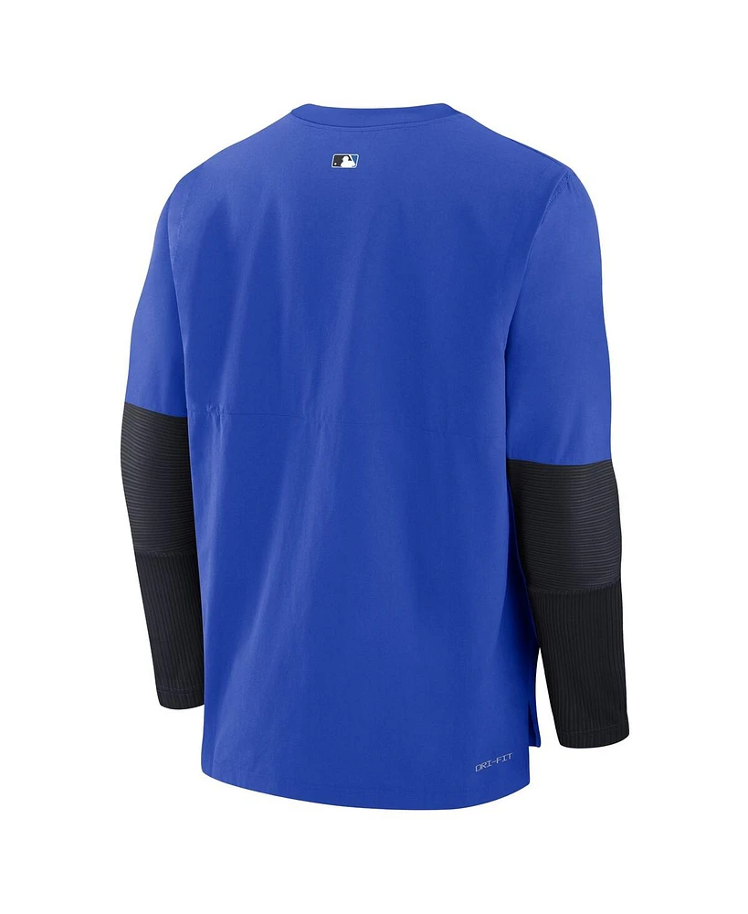 Nike Men's Royal Detroit Tigers 2024 City Connect Authentic Collection Player Tri-Blend Performance Pullover Sweatshirt