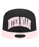 New Era Men's Black Inter Miami Cf Throwback Golfer Snapback Hat