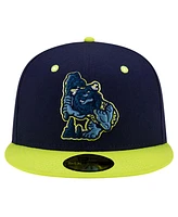 New Era Men's Navy Bowling Green Hot Rods Theme Night Cavemen 59FIFTY Fitted Hat