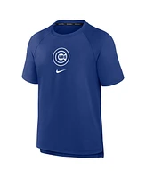 Nike Men's Royal Chicago Cubs Authentic Collection Pregame Raglan Performance T-Shirt