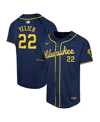 Nike Big Boys and Girls Christian Yelich Navy Milwaukee Brewers Alternate Limited Player Jersey