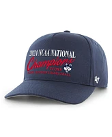 47 Men's Navy UConn Huskies 2024 Ncaa Men's Basketball National Champions Script Classic Hitch Adjustable Hat