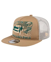 New Era Men's Tan Philadelphia Eagles Meet Me 9FIFTY Snapback Hat