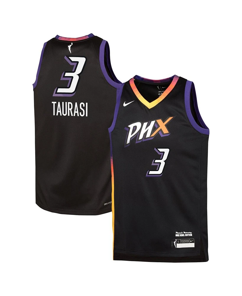 Nike Big Boys and Girls Diana Taurasi Black Phoenix Mercury 2024 Rebel Edition Jersey