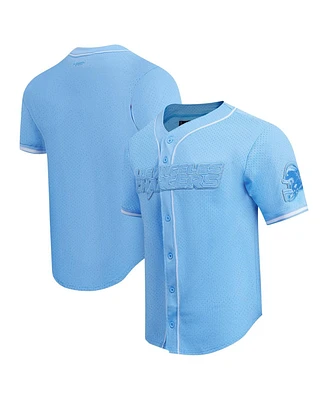 Pro Standard Men's Powder Blue Los Angeles Chargers Triple Tonal Mesh Button-Up Shirt