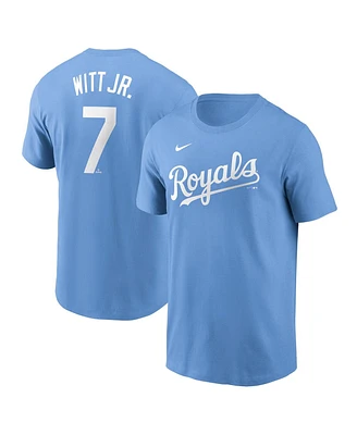 Nike Men's Bobby Witt Jr. Light Blue Kansas City Royals Fuse Name Number T-Shirt