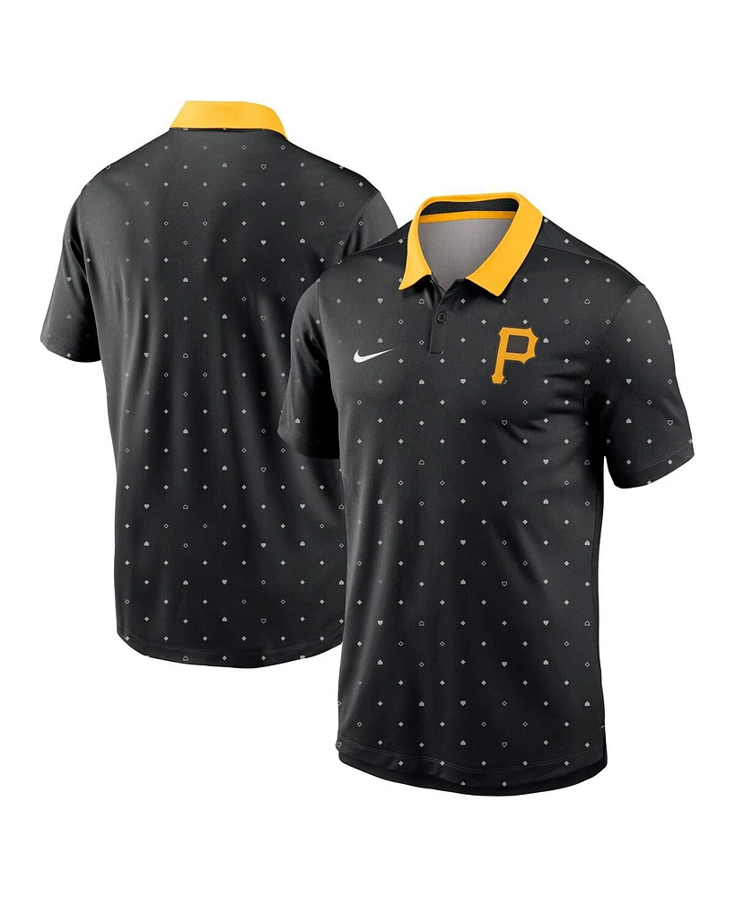 Nike Men's Black Pittsburgh Pirates Legacy Icon Vapor Performance Polo Shirt