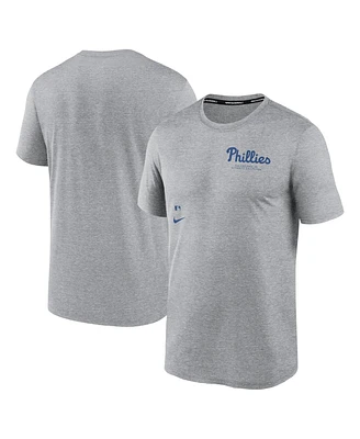 Nike Men's Heather Charcoal Philadelphia Phillies Authentic Collection Early Work Tri-Blend Performance T-Shirt