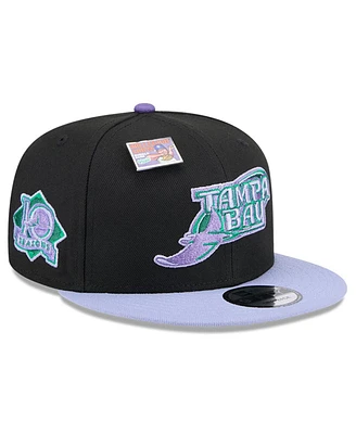 New Era Men's Black/Purple Tampa Bay Rays Grape Big League Chew Flavor Pack 9FIFTY Snapback Hat