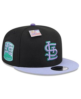 New Era Men's Black/Purple St. Louis Cardinals Grape Big League Chew Flavor Pack 9FIFTY Snapback Hat