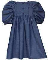 Bonnie Jean Toddler & Little Girls Cotton Denim Smocked Dolman Dress