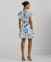 Lauren Ralph Lauren Women's Printed Cotton Belted Dress