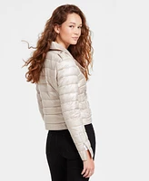 Dkny Jeans Women's Lightweight Zip-Front Puffer Jacket