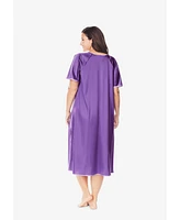 Only Necessities Women's Plus 2-Pack Short Silky Gown