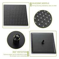 Ceiling Shower Set - Inch Square Shower Set, Dual Shower Heads