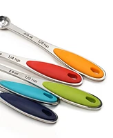 Rsvp International Endurance Stainless Steel 5 Piece Measuring Spoon Set - Color Handles