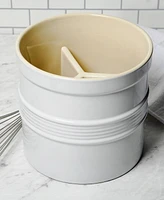 Rsvp International Stoneware 7.5" D x 7" H White Oversized Tool Crock