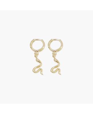 sanctuaire Sanctuary Project by Dainty Snake Huggies Earrings Gold