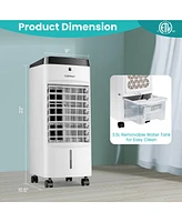 Costway 4-in-1 Evaporative Air Cooler w/ Fan & Humidifier Remote Control Ice Packs