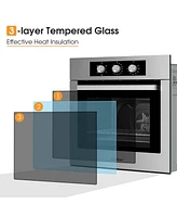24'' Single Wall Oven 2.47Cu.ft Built-in Electric Oven 2300W w/ 5 Cooking Modes