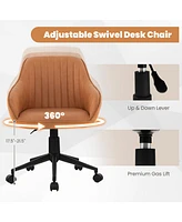 Pu Leathaire Home Office Arm Chair Adjustable Swivel