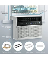 Costway 6000 Btu (10000 Btu Ashrae) Window Air Conditioner with Remote, Led Control Panel, up to 250 Sq.Ft.