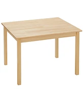 Kids 5 Piece Table Chair Set Pine Wood Multicolor Children Play Room Furniture
