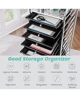 Costway 10 Drawer Rolling Storage Cart Scrapbook Paper Office School