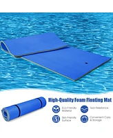 Costway 3-Layer Floating Water Pad 12' x 6' Oasis Foam Mat