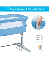 Costway Portable Baby Bed Side Sleeper Infant Travel Bassinet Crib