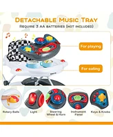 6 1 Baby Walker Adjustable Toddler & Activity Center with Music Tray