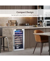 20 Inch Cooler Refrigerator for 33 Bottles with Tempered Glass Door