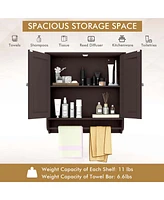 Costway Wall Mounted Bathroom Medicine Cabinet Storage Cupboard