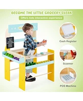 Kid's Pretend Play Grocery Store Toddler Supermarket Toy Set