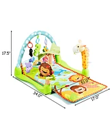 Costway 4-in-1 Baby Activity Play Mat Activity Center w/3 Hanging Toys - Assorted pre