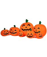 Costway 7.5' Halloween Inflatable 7 Pumpkins Patch W/Led Light Outdoor Garden Decoration