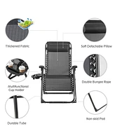 Zero Gravity Chair Oversize Lounge Patio Heavy Duty Folding Recliner